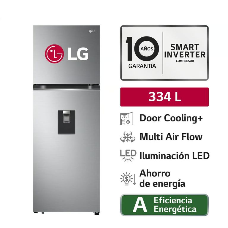 Refrigeradora GT33WPP 334L Door Cooling Top Freezer Plateado