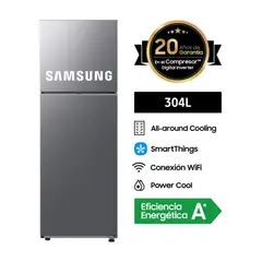 SAMSUNG - Refrigeradora Top Mount Freezer 304L Silver SDisp RT31DG5120S9PE