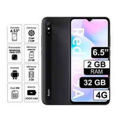 Celular Redmi 9A 32 GB 2 GB RAM NEGRO