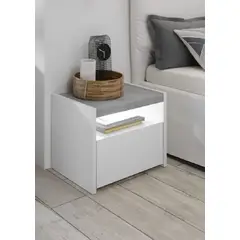 73 EXPERIENCE - Velador Sely Color Blanco & Cemento