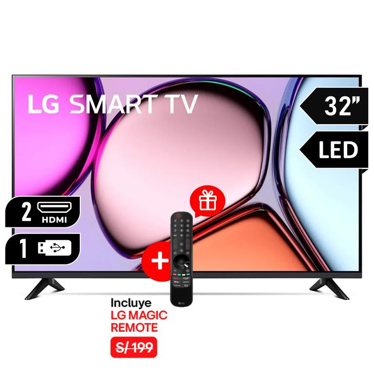 Televisor 32 Smart TV LED HDR 32LQ600BPSA con Control Magic