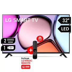 LG - Televisor 32 Smart TV LED HDR 32LQ600BPSA con Control Magic
