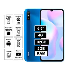 Celular Redmi 9A 32 GB 2 GB RAM AZUL