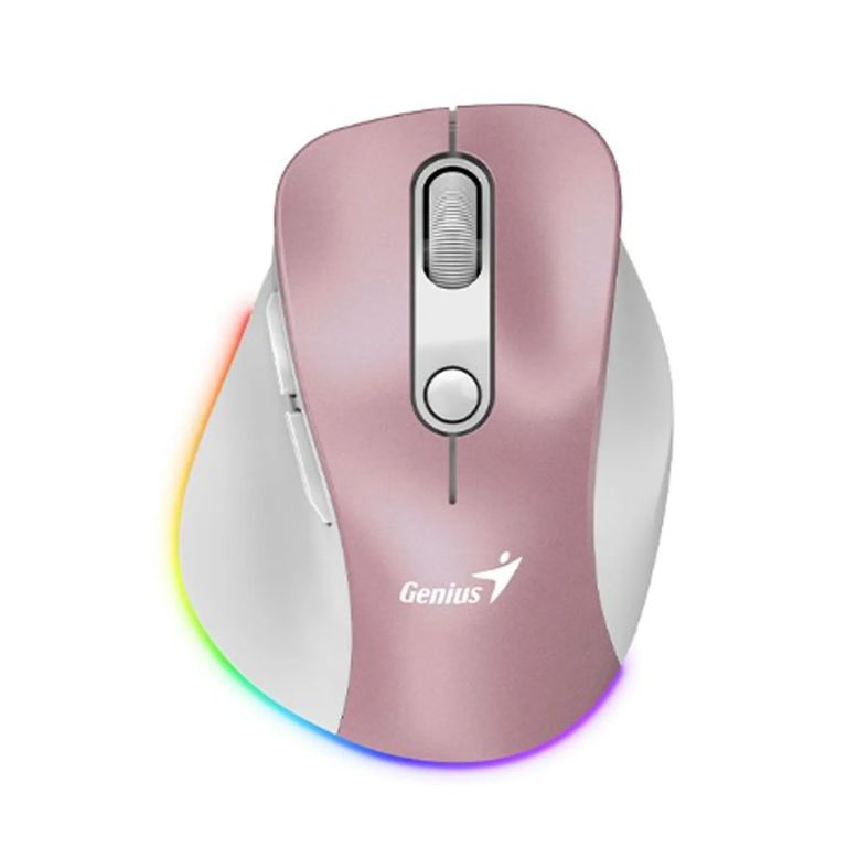 Mouse Ergo 9000s Pro Dual Recargable Bt ARosado claro