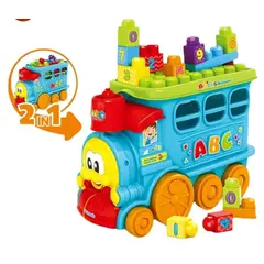 GENERICO - Tren Educativo 2 en 1 con Bloques Didácticos