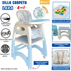 EBABY - Silla de comer Carpeta para Bebé Lara Celeste