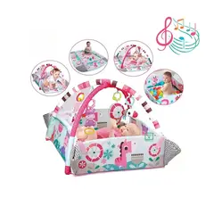 GENERICO - Gimnasio Musical 5 en 1 con Piscina de Pelotas para Bebé Niña