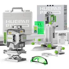 HUEPAR - New Versión Nivel laser ZK04CG Batería 8,000 mA