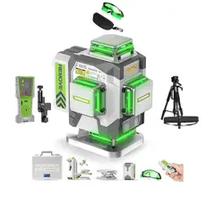 HUEPAR - Combo completo HueparPro - ZK04CG - Nivel láser de 4 x 360 8000 mA