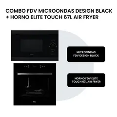 FDV - HORNO EMPOTRABLE ELÉCTRICO ELITE TOUCH 70L AIR FRYER + MICROONDAS DESIGN BLACK 25L