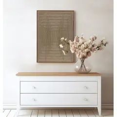 TEJICORP - Cuadro Charlott arena - lienzo trenzado con hilos de algodón