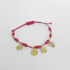 GENERICO - PULSERA 7 NUDOS ROJO