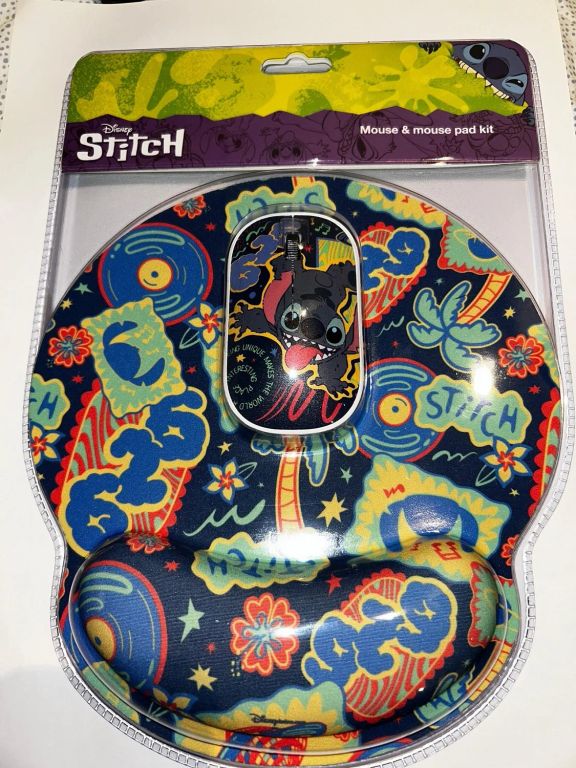 Mouse + Mousepad Kit Inalambrico Lilo y Stitch Disney Oficial