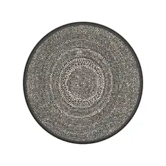 NIHM - Alfombra Soma Black 200cm Diámetro