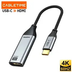 GENERICO - Adaptador USB-C a HDMI 4K a 60Hz cabletime aluminio