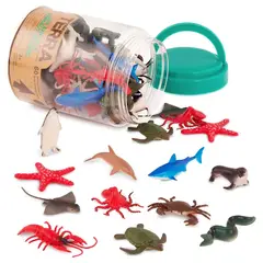TERRA - Set de animales marinos mini en tubo 60 piezas