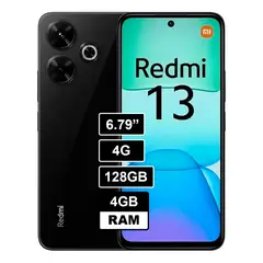 XIAOMI - Celular Redmi 13 128GB, 4GB RAM, NEGRO
