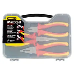 STANLEY - Juego de Alicates Aislados 1000V VDE Maxsteel™ 3 piezas - 84-011