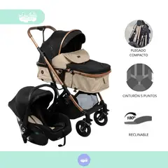 BABY - Coche Moises con porta bebé Bimba beige