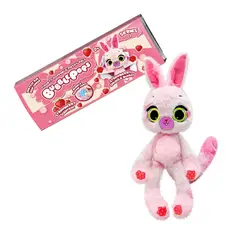 BOING TOYS - Peluche Bubble Pops Strawberry Snuggle Bunny Grande 45 cm