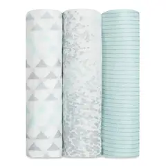 THE BABY SPOT - Aden + anais - Mantas de bambú metallic skylight birch 3-pack