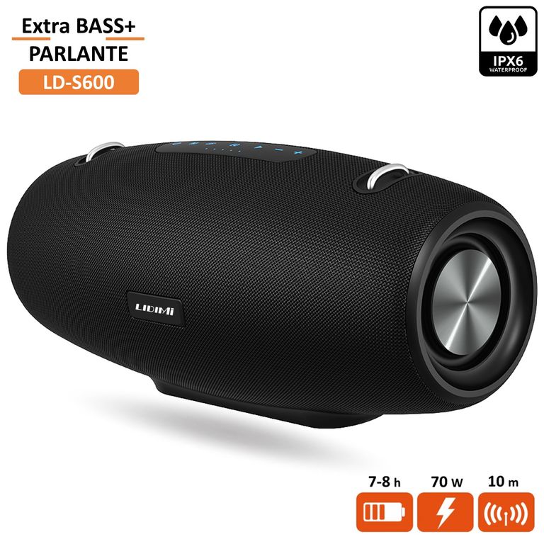 Parlante Portátil SUPER BASS Bluetooth USB Subwoofer LD-S600