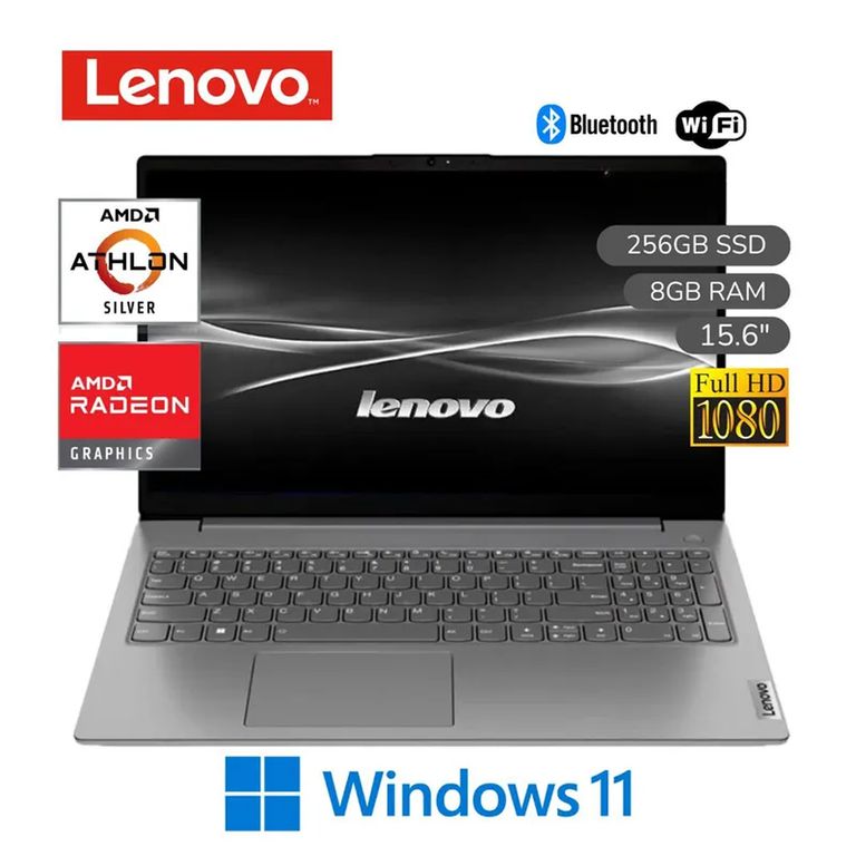 Laptop V15 G4 AMN AMD Athlon Silver 7120U 8GB RAM 256GB 15.6" FHD- 82YU00X5LM