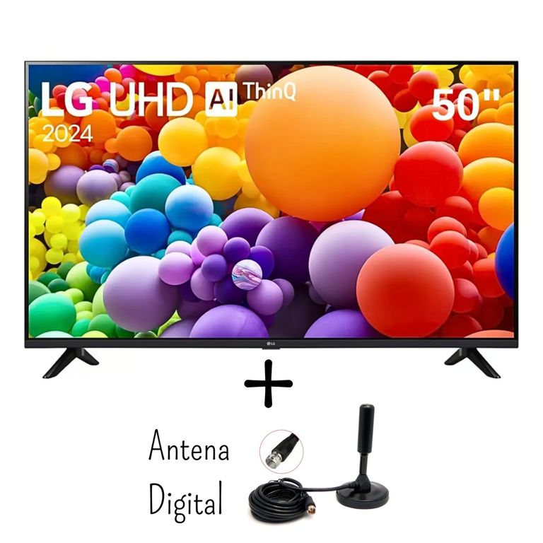 Televisor 50 pulg. Smart TV LED 4K UHD ThinQ AI 50UT7300PSA Modelo 2024 + antena