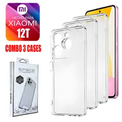 ASIA IMPORT - Combo Case Space Transparente Para Xiaomi Mi 12T