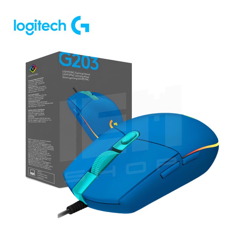 Mouse G203 Gaming LightSync Blue