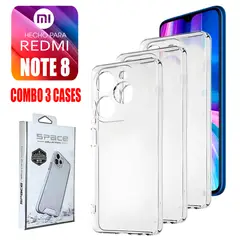 ASIA IMPORT - Combo Case Space Transparente Para Redmi Note 8