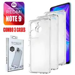 ASIA IMPORT - Combo Case Space Transparente Para Redmi Note 9