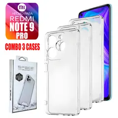 ASIA IMPORT - Combo Case Space Transparente Para Redmi Note 9 Pro