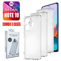 ASIA IMPORT - Combo Case Space Transparente Para Redmi Note 10