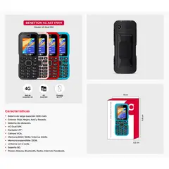 ASTROM - Celular 1701H Dual Sim 4G Color Rojo 2.4 benethon