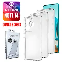 ASIA IMPORT - Combo Case Space Transparente Para Redmi Note 14