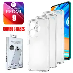 ASIA IMPORT - Combo Case Space Transparente Para Redmi 9