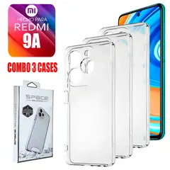 ASIA IMPORT - Combo Case Space Transparente Para Redmi 9A