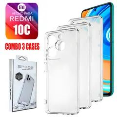 ASIA IMPORT - Combo Case Space Transparente Para Redmi 10C