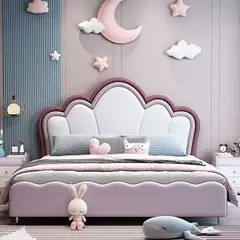 GENERICO - JUEGO DE DORMITORIO ELIZA 2 PLZ CABECERA TARIMA Y PIECERA