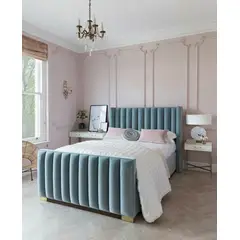 GENERICO - DORMITORIO CRISTAL QUEEN SIZE BOX TARIMA Y CABECERA