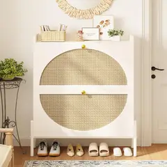 R&R MUEBLES - Zapatera Vintage Seiha Blanco