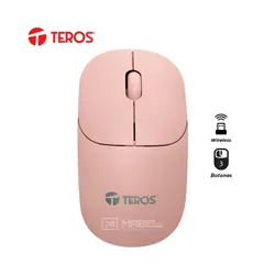 TEROS - MOUSE TE-1218S ROSA INALÁMBRICO