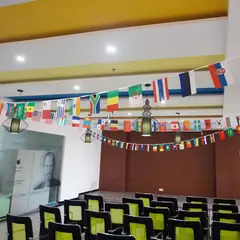GENERICO - 5 metros banderines de paises variados tela satinada