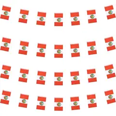 GENERICO - Pack 4 banderines de Perú de 2 metros cada uno