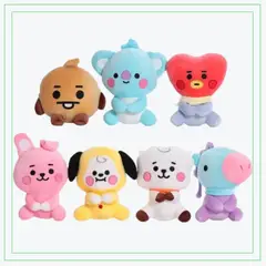 GENERICO - Peluches BTS Importados BT21 (Set x 07) - Miden 20 cm alto
