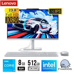 LENOVO - ALL IN ONE A100 238 FHD IPS Core i3-N305 8GB DDR4 512GB SSD FREEDOS