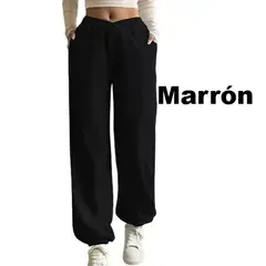 GENERICO - Jogger grueso Invierno L Marrón Mujer con Bolsillos