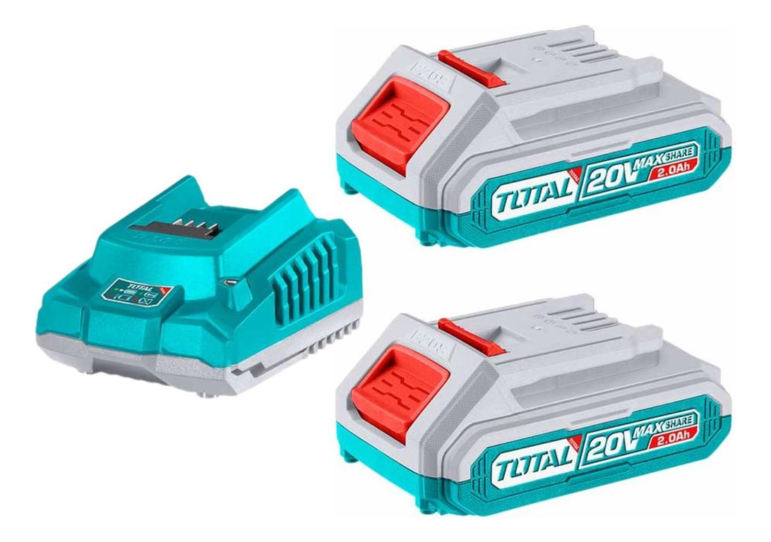 Combo 2 baterías 20v 2ah + cargador Total