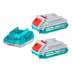 TOTAL TOOLS - Combo 2 baterías 20v 2ah + cargador Total